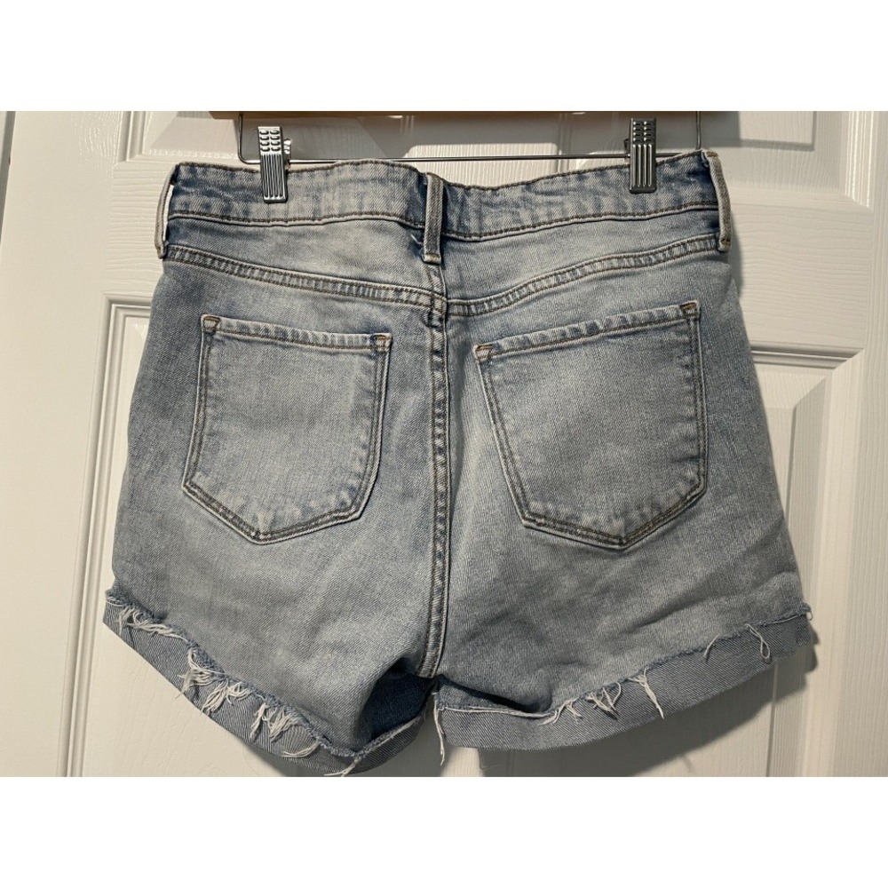 Old Navy Womens Size 10 Blue Denim High Rise Power Straight Jean Shorts - Picture 5 of 6